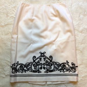Talbots wool skirt with piping detail